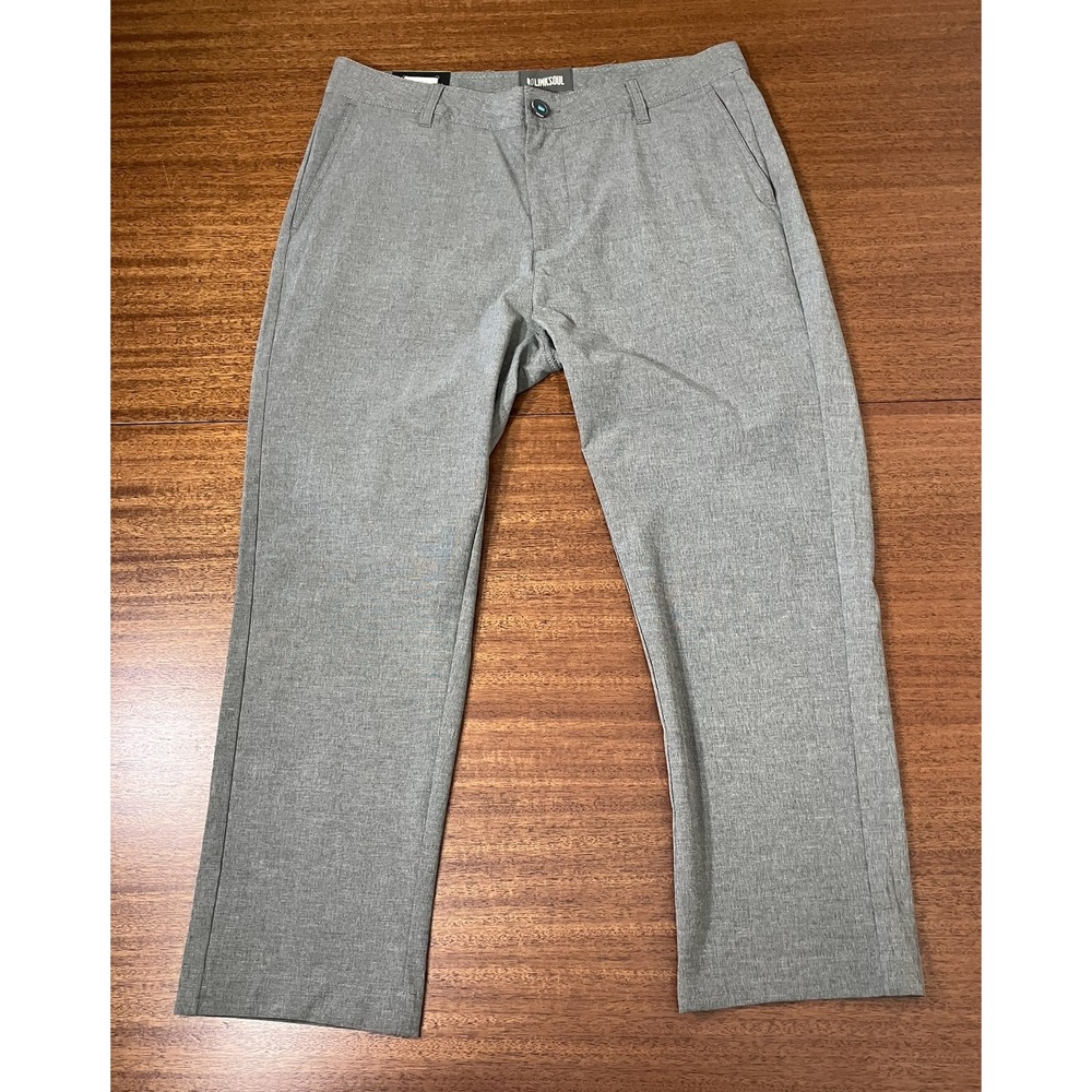 NWT Linksoul Boardwalker Mens32 Golf Pants Dark Grey Heather Performance LS662-R